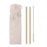 Bamboo rietjes en borstel set Natural straw