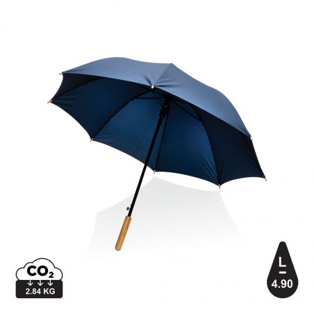 23" Impact AWARE™ RPET 190T auto open bamboe paraplu