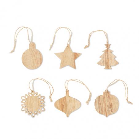 Houten kerstversiering set Chriset