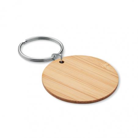 Ronde bamboe sleutelhanger Roundboo