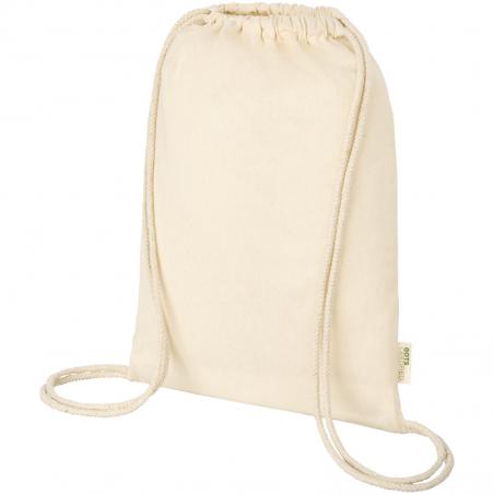 Orissa 100 g/m² biologisch katoenen rugzak met trekkoordsluiting 5l 