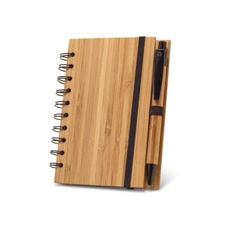 B6 spiraal notitieboek van bamboe met gerecycled papier Dickens a5