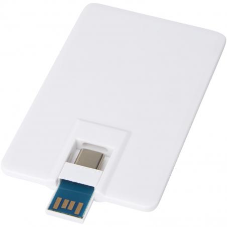 Duo slim USB station van 64 GB met Type-C en USB-A 3.0 