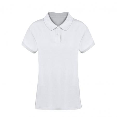 Dames wit polo shirt Koupan