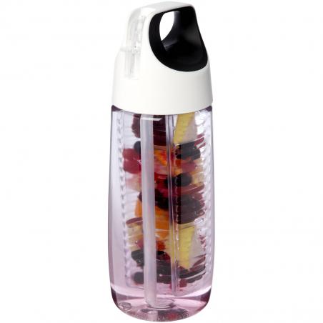 Hydrofruit 700 ml drinkfles van gerecycled plastic met klapdeksel en infuser 