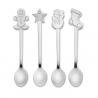 Set van 4 kerst theelepeltjes Chip set