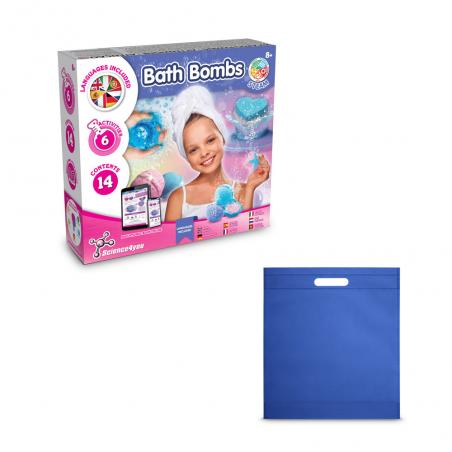 Educatief spel geleverd met een nonwoven cadeauzakje 80 gm² Bath bombs kit iv