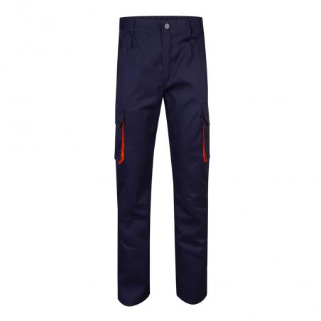 Tweekleurige keperstof broek met meerdere zakken 200gm² van katoen 35% en polyester 65% Vl hypnos