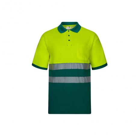 Tweekleurig piqué poloshirt 150gm² met korte mouwen van katoen 55% en polyester 45% Vl achelous