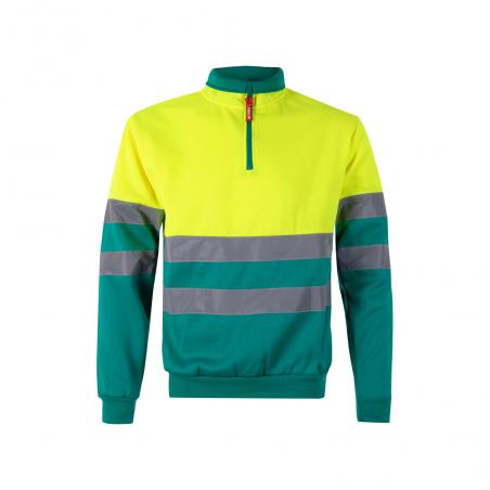 Tweekleurig sweatshirt 300gm² van polyester fleece 100% Vl thor