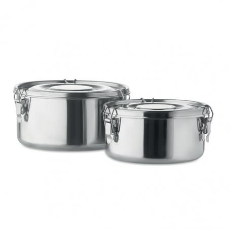 Set van 2 rvs boxen 450 900ml Elles