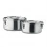 Set van 2 rvs boxen 450 900ml Elles