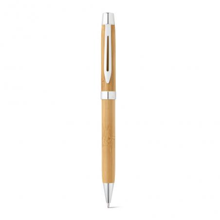 Bamboe balpen met clip en draaimechanisme Bahia ii