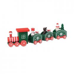 Houten decoratie kersttrein...