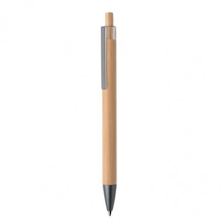 Bamboe balpen met drukknop Itea