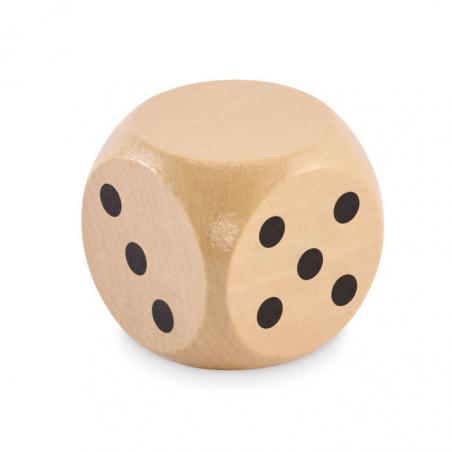 Schima houten dobbelsteen 5cm Dado