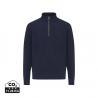 IQONIQ Elgon gerecycled katoen sweater met kwartritssluiting
