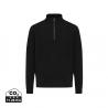 IQONIQ Elgon gerecycled katoen sweater met kwartritssluiting