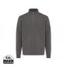 IQONIQ Elgon gerecycled katoen sweater met kwartritssluiting