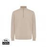 IQONIQ Elgon gerecycled katoen sweater met kwartritssluiting