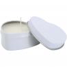 Blissful hartvormige tin met kaars met vanillearoma 