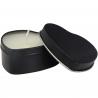 Blissful hartvormige tin met kaars met vanillearoma 