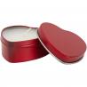Blissful hartvormige tin met kaars met vanillearoma 