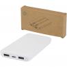 Adhil powerbank van 10.000 mah 10 W van gerecycled plastic met 2 ingebouwde kabels 
