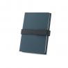 A5 notitieblok in pu 50% gerecycled met twee blokken gelinieerde paginas en blanco paginas Sanderson