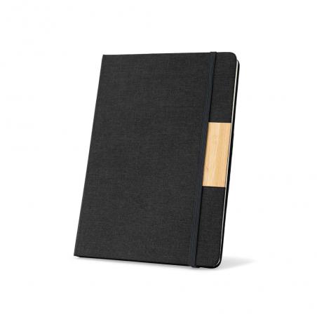 Set bestaande uit een hardcover a5 notitieblok en een bamboe balpen Homero