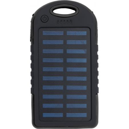 Rubberen ABS zonne-energie powerbank Arin