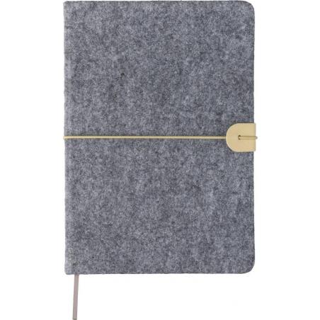 Gerecycled vilt notitieboek (A5) Dario