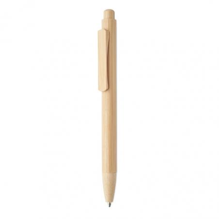 Bamboo balpen met drukknop Mambo
