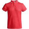 ROOD/WIT Tamil sportpolo met korte mouwen voor kinderen