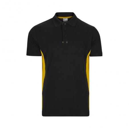Tweekleurige piqué polo 180gm² korte mouw van katoen 60% en polyester 40% Vl supay