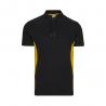 Tweekleurige piqué polo 180gm² korte mouw van katoen 60% en polyester 40% Vl supay