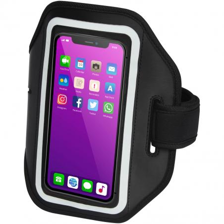 Haile reflecterende smartphone-armband met transparante hoes 