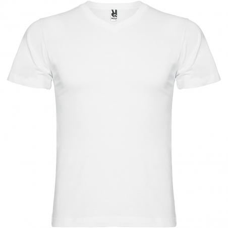 Samoyedo herenshirt met V-hals en korte mouwen 