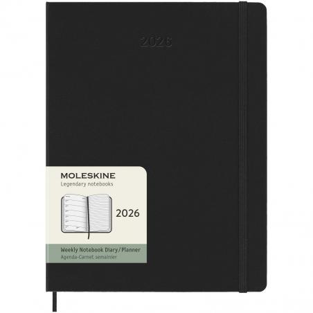 Moleskine week-agenda voor 12 maanden met harde kaft XL 