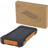 Altair robuuste powerbank op zonne-energie van 5000 mah 10 W met ingebouwde zaklamp van gerecycled plastic 