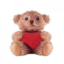 Pluche teddybeer met hart...