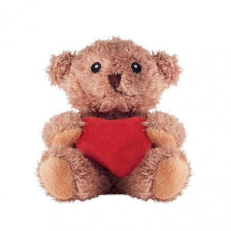 Pluche teddybeer met hart Cuddle