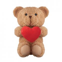 Pluche teddybeer met hart...
