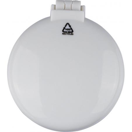 Opvouwbare gerecyclede ABS haarborstel met spiegel Eloi