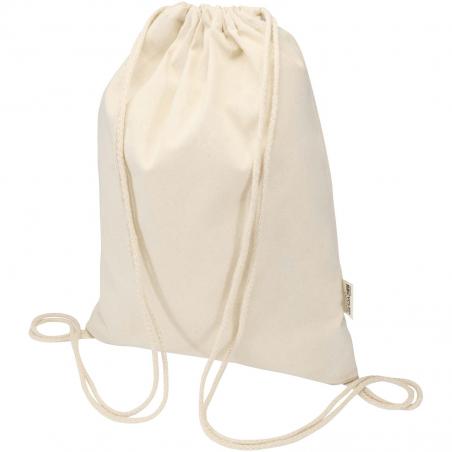 Peru blend 180 g/m² GRS gerecycleerde katoenen trekkoordtas 5l 