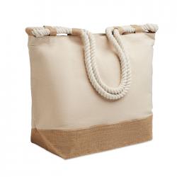 Strandtas canvas jute Makenke