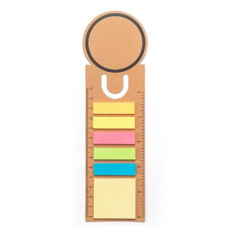 3In1 kantoorset gemaakt van 100% gerecycled papier met een ronde bovenkant en zwarte opdruk rondom Sawyer