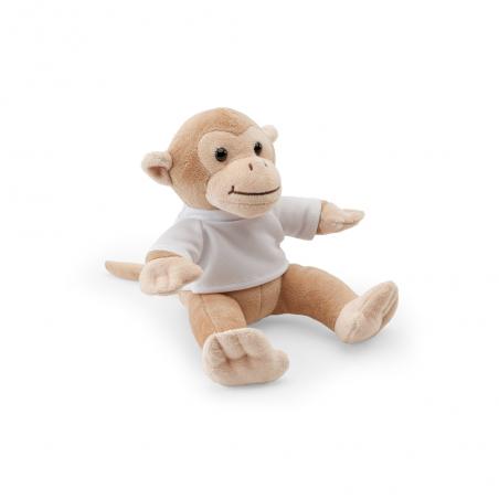 Knuffel in de vorm van een aap met tshirt Monky