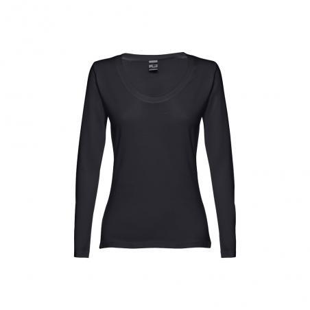 Katoenen herentshirt met lange mouwen. Zwart Thc bucharest wh ii