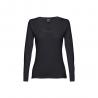 Katoenen herentshirt met lange mouwen. Zwart Thc bucharest wh ii